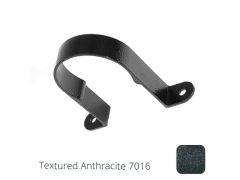 100mm (4") Aluminium Downpipe Clip - Textured Anthracite Grey RAL 7016