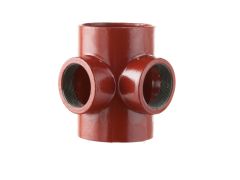 100mm Hargreaves Halifax Soil Cast Iron Boss Pipe 2 X 2” BSPT at 90 Degrees