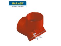 100mm Harmer SML Cast Iron Soil & Waste Above Ground Pipe - Short Access Bend - 88 Degree 