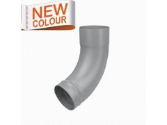 80mm RAL 9007 'Grey Aluminium' Galvanised Steel Downpipe Shoe