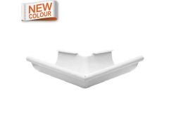 115mm Half Round 9016M White Galvanised Steel 90 degree External Gutter Angle