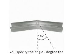 125mm Half Round RAL 9007 'Grey Aluminium' Galvanised Steel degree tbc Internal Gutter Angle