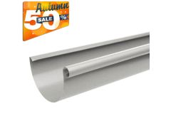 NEW COLOUR 125mm Half Round RAL 9007 'Grey Aluminium' Galvanised Steel Gutter 3m Length
