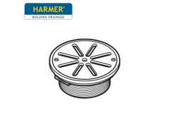 150mm Circular Star Grate Stainless Steel with Trap - 100mm PVC Throat