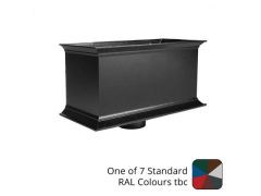 400mm Ornamental Cast Aluminium Rectangular Hopper Head (no motif) - 63mm (2.5