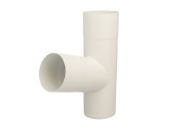 80mm Grey White Galvanised Steel Downpipe 70 degree Branch