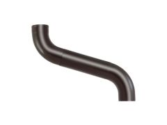 80mm Sepia Brown Galvanised Steel Downpipe 2-part Offset - up to 700mm Projection