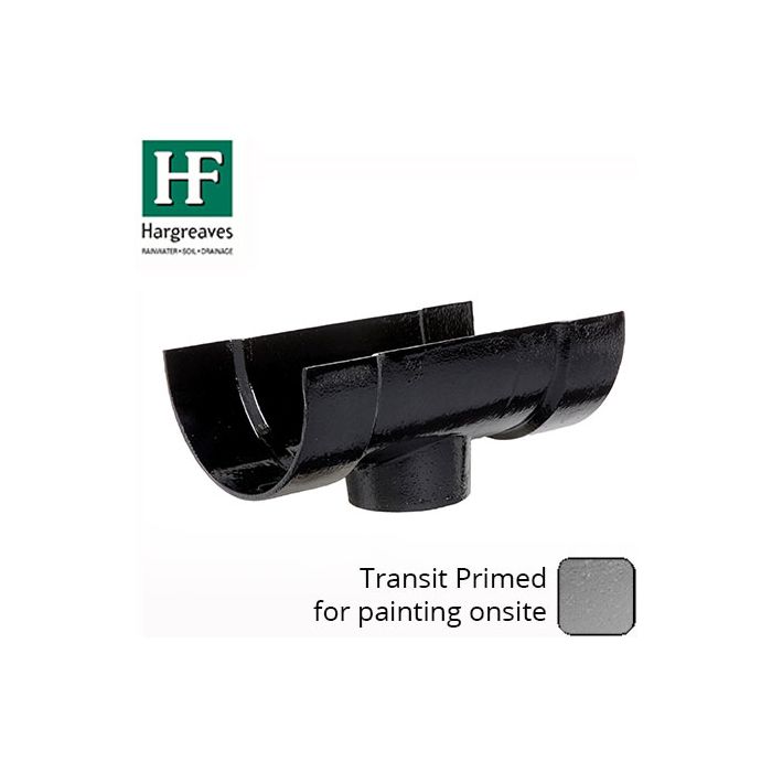 100x75mm Primed Cast Iron Deep HR 65mm Running Outlet  - Primed
