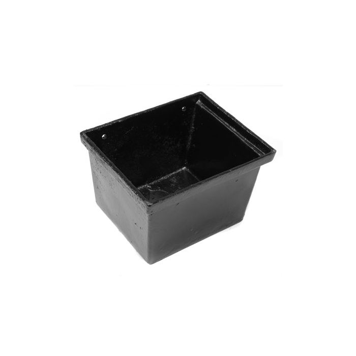 75mm (3") Cast Iron Large Rectangular Hopper - Black