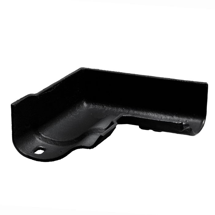 115mm (4 1/2") Hargreaves Foundry Ogee Cast Iron Gutter 90 degree Angle - Internal - Pre-Painted Black