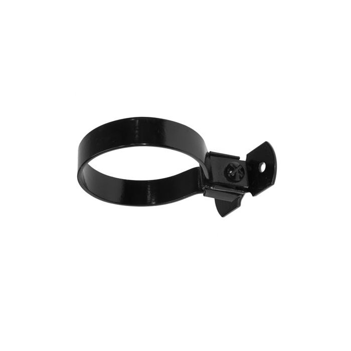 75mm (3") Zinc Plated Steel Downpipe Bracket for Cast Iron - Black