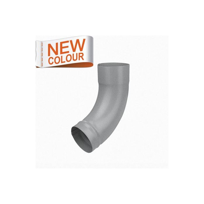 100mm RAL 9007 'Grey Aluminium' Galvanised Steel Downpipe Shoe