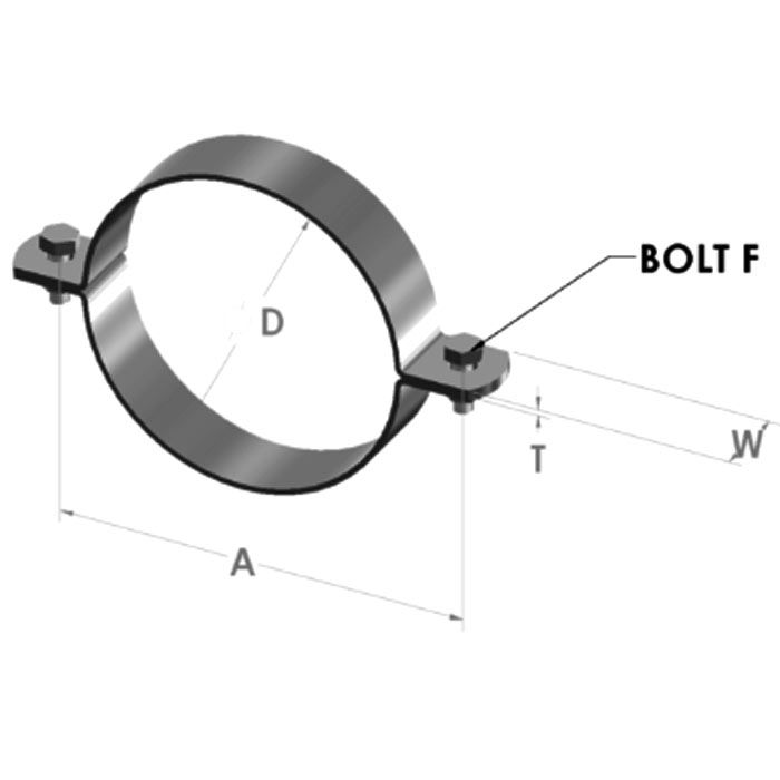 150mm Zinc Plated Split Band Clip for Hargreaves Halifax Drain & Soil