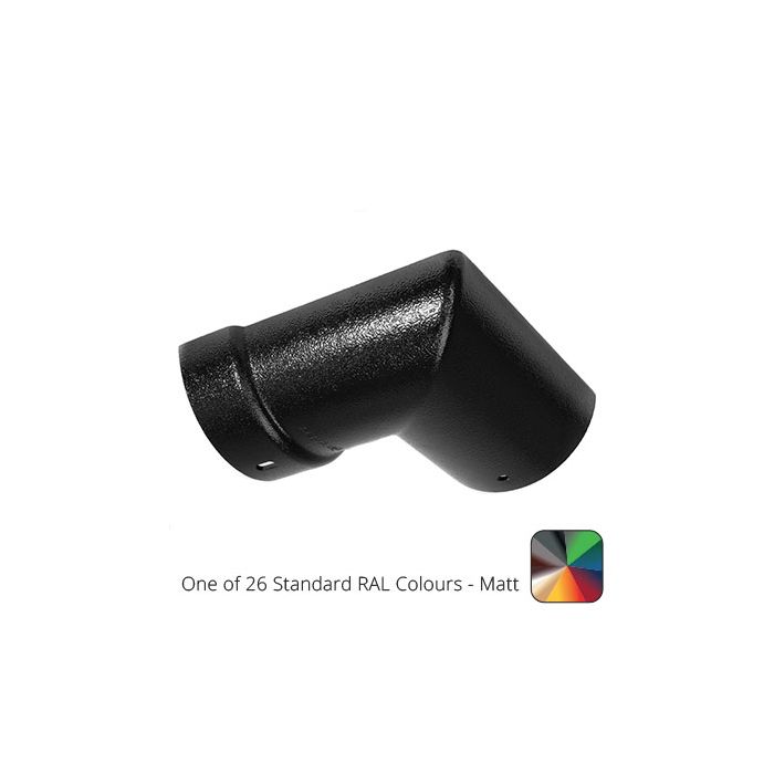115mm (4.5") Half Round Cast Aluminium Gutter 90 External Angle - One of 26 Standard Matt RAL colours TBC 