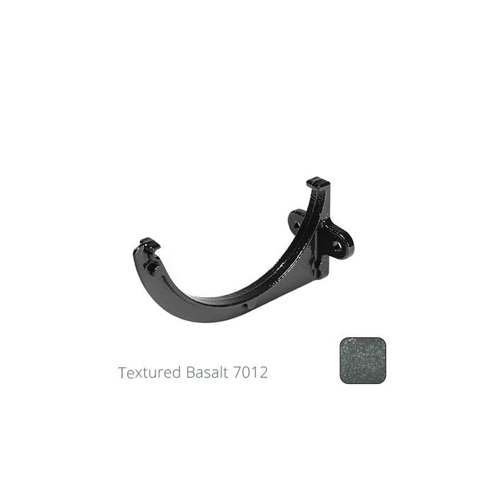 115mm (4.5") Half Round Cast Aluminium Gutter Fascia Bracket - Textured Basalt Grey RAL 7012 