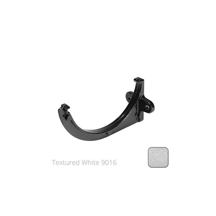 115mm (4.5") Half Round Cast Aluminium Gutter Fascia Bracket - Textured Traffic White RAL 9016 