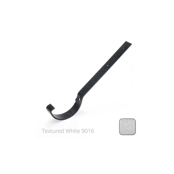 115mm (4.5") Half Round Cast Aluminium Gutter Top Fix Rafter Bracket - Textured Traffic White RAL 9016 
