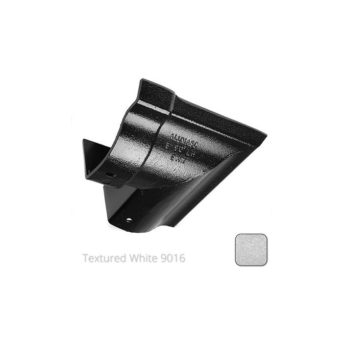 115mm (4.5") Victorian Ogee Cast Aluminium Gutter 90 External Angle - Textured Traffic White RAL 9016 