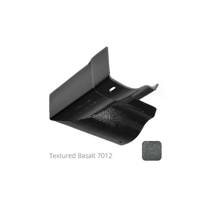 115mm (4.5") Victorian Ogee Cast Aluminium Gutter 90 Internal Angle - Textured Basalt Grey RAL 7012 
