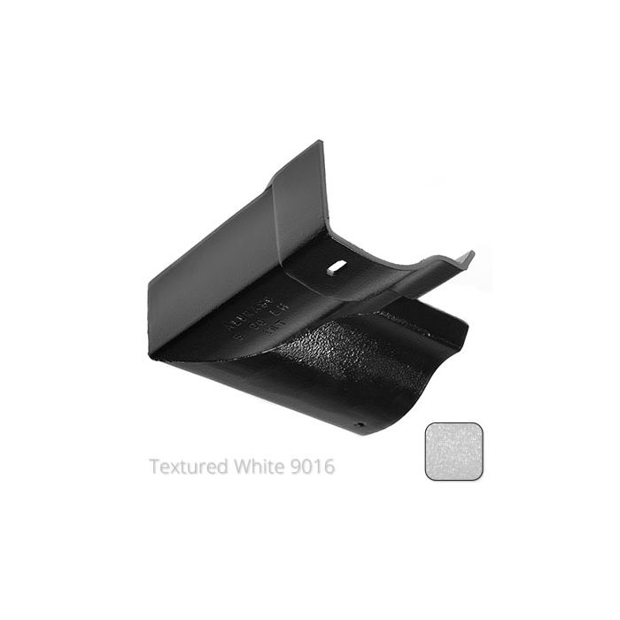 115mm (4.5") Victorian Ogee Cast Aluminium Gutter 90 Internal Angle - Textured Traffic White RAL 9016 