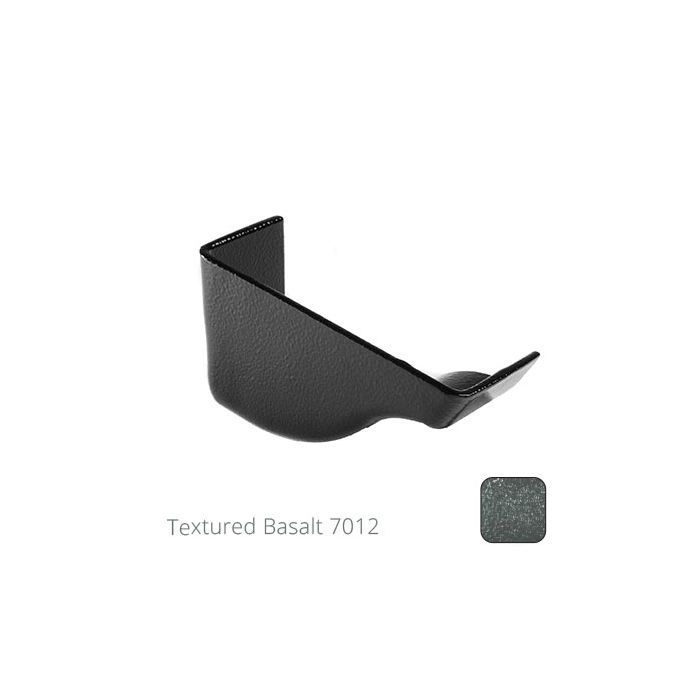 115mm (4.5") Victorian Ogee Cast Aluminium Internal Left Hand Stop End - Textured Basalt Grey RAL 7012 