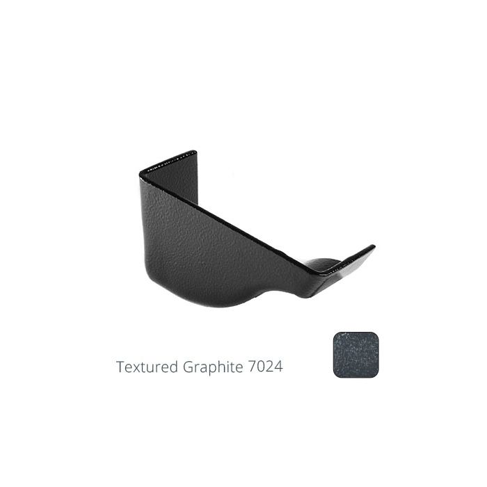 115mm (4.5") Victorian Ogee Cast Aluminium Internal Left Hand Stop End - Textured Graphite Grey RAL 7024 