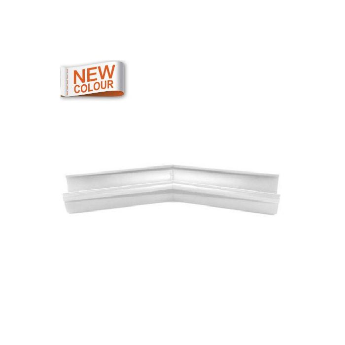 115mm Half Round 13516M White Galvanised Steel 135 degree Internal Gutter Angle