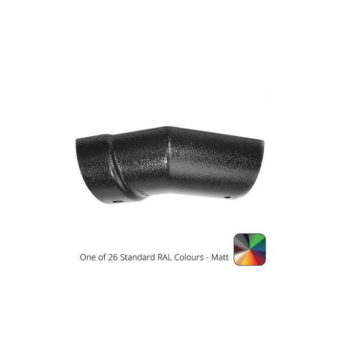 125mm (5") Half Round Cast Aluminium Gutter 135 External Angle - One of 26 Standard Matt RAL colours TBC 