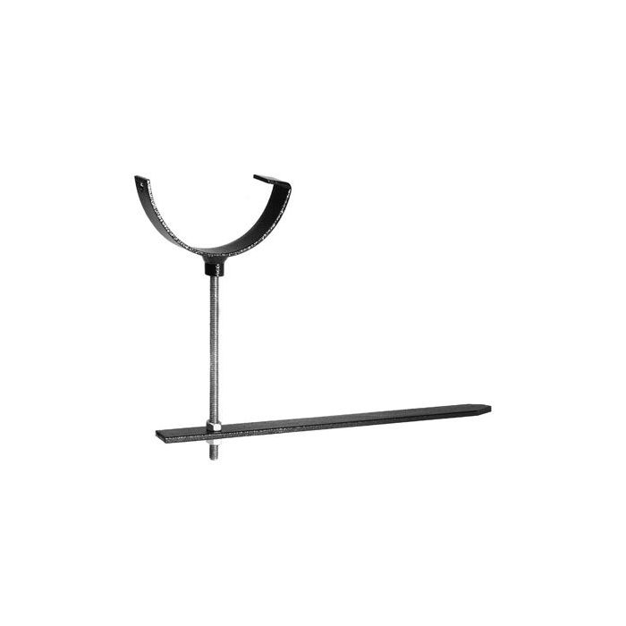 125mm (5") Half Round Rise & Fall Bracket for Cast Iron Gutter  - Black