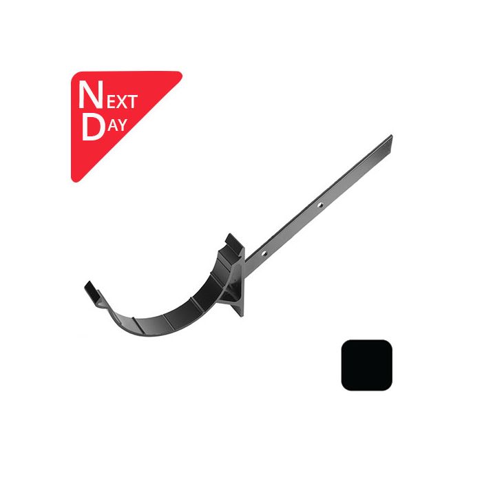 125mm (5") SnapFix Aluminium Half Round Side Fix Rafter Bracket - RAL 9005M Matt Black 