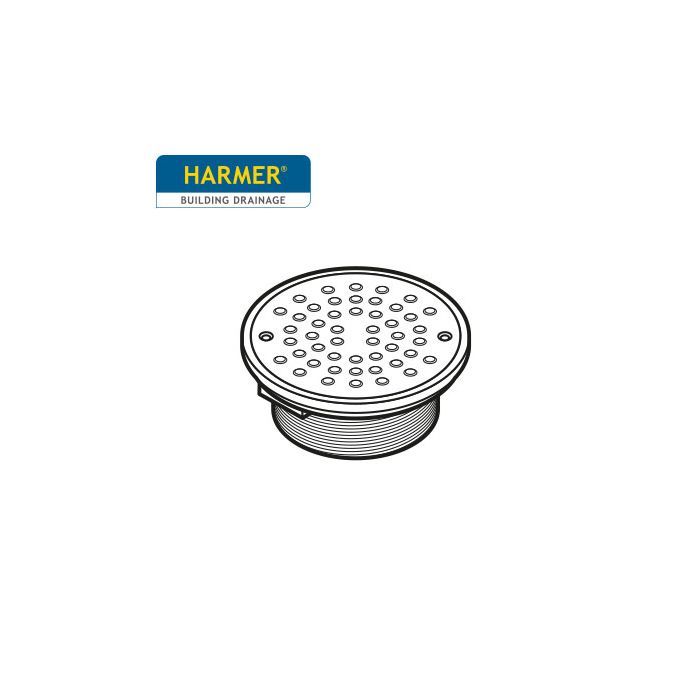150mm Circular Anti-Ligature Grate Nickel Bronze with Trap - Threaded 