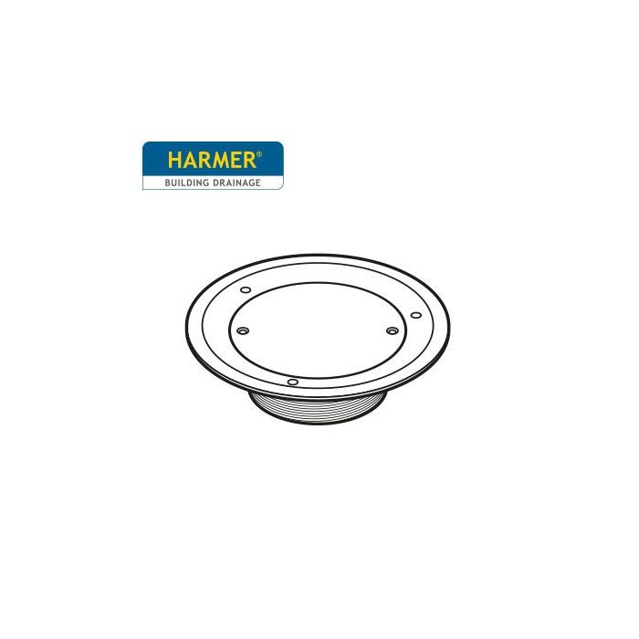 200mm Circular Vinyl Solid Plate Grate Nickel Bronze with Trap - Direct Fix