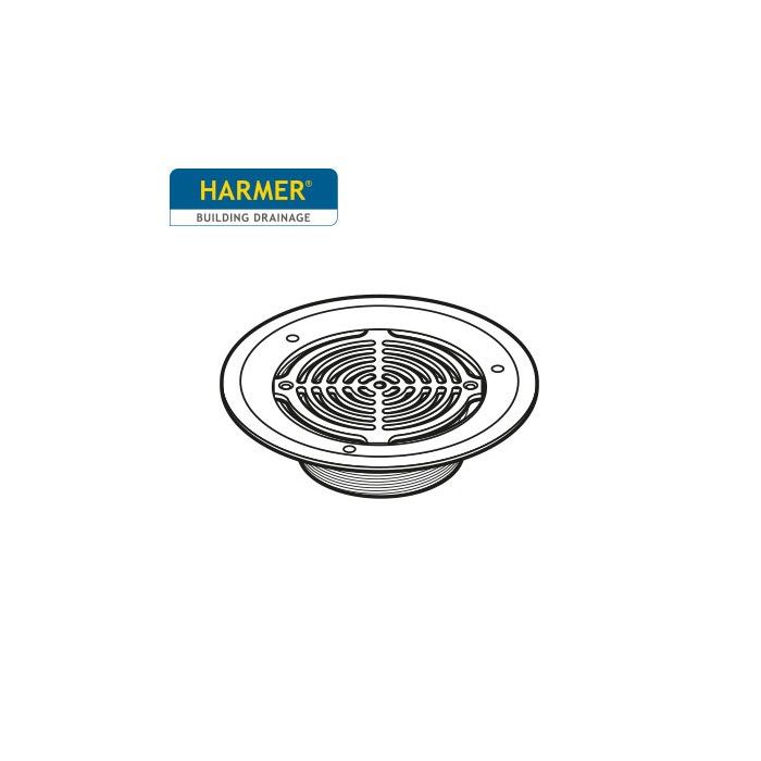 200mm Circular Vinyl Compact Ring Grate Nickel Bronze with Trap - Direct Fix
