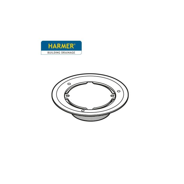 200mm Circular Vinyl Plain Cap Grate Stainless Steel with Trap - Direct Fix