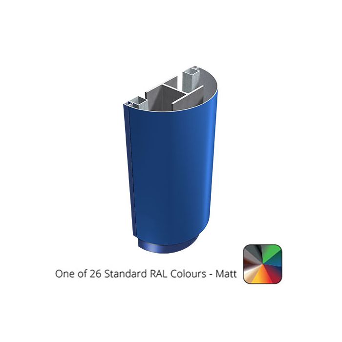 500mm Skyline Aluminium Half Circular Column Casing - 3m length - one of 26 Ral colours tbc