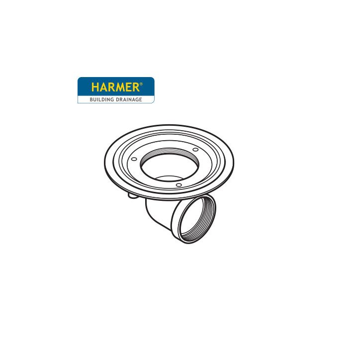 50mm Cast Iron Medium Sump Threaded Horizontal Drain Body