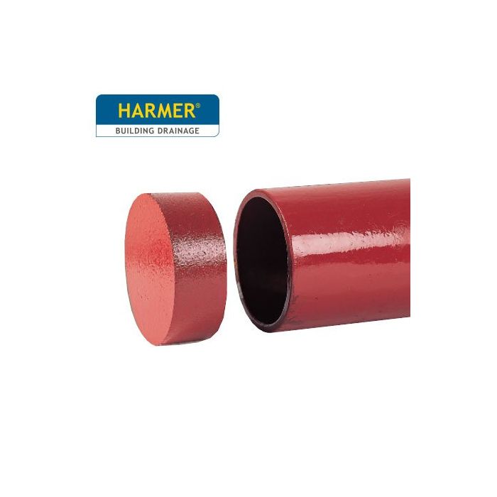 100mm Harmer SML Cast Iron Soil & Waste Above Ground Pipe - End Caps - Blank Ends