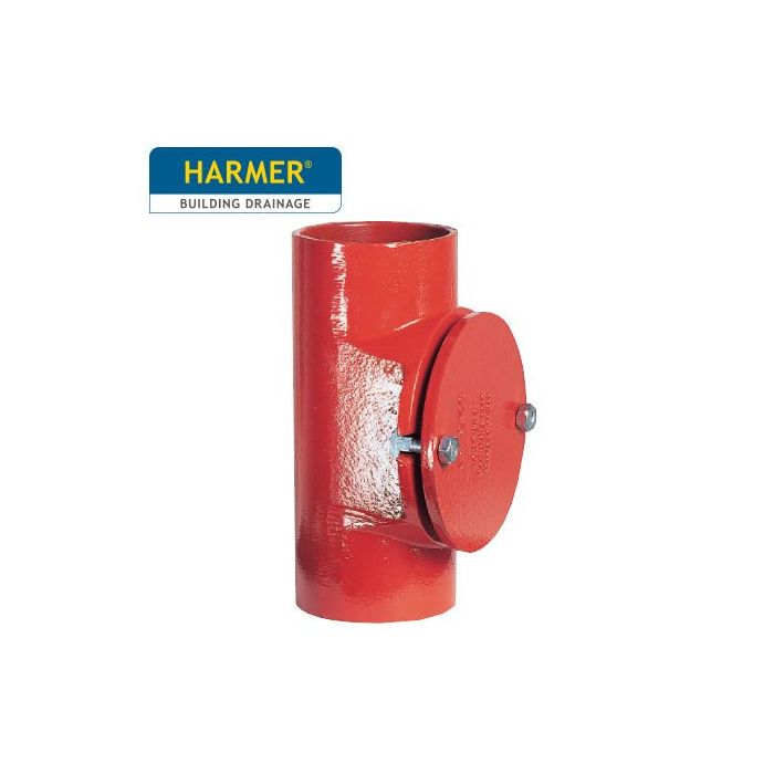 100mm Harmer SML Cast Iron Soil & Waste Above Ground Pipe - Round Access Pipes - 250mm length