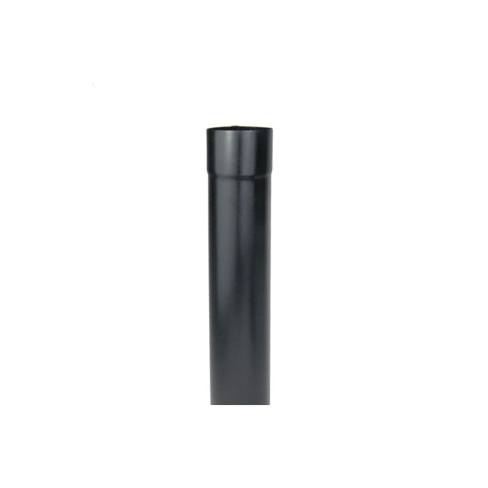 60mm Black Galvanised Steel Downpipe 3m Length