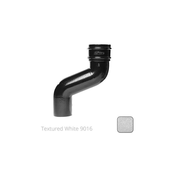63mm (2.5") Cast Aluminium 150mm Offset without Ears - Textured Traffic White RAL 9016