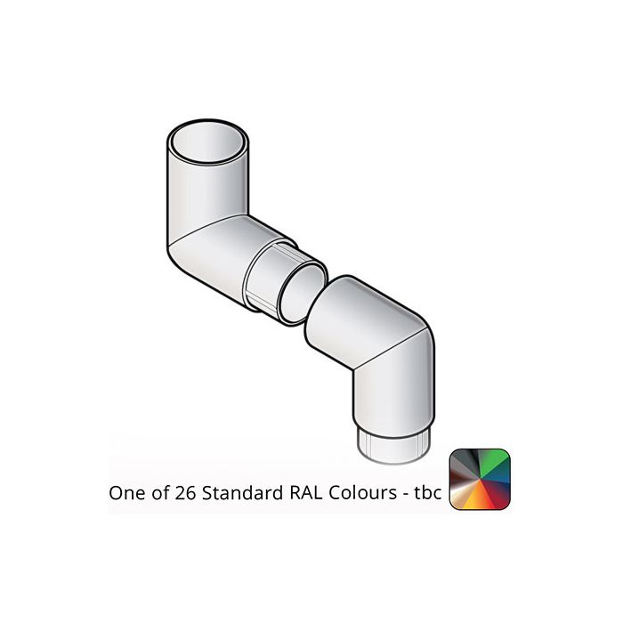 63mm (2.5") Flushjoint Aluminium 92.5 Degree Two Piece Offsets with 250mm Offset - One of 26 Standard Matt RAL colours TBC 