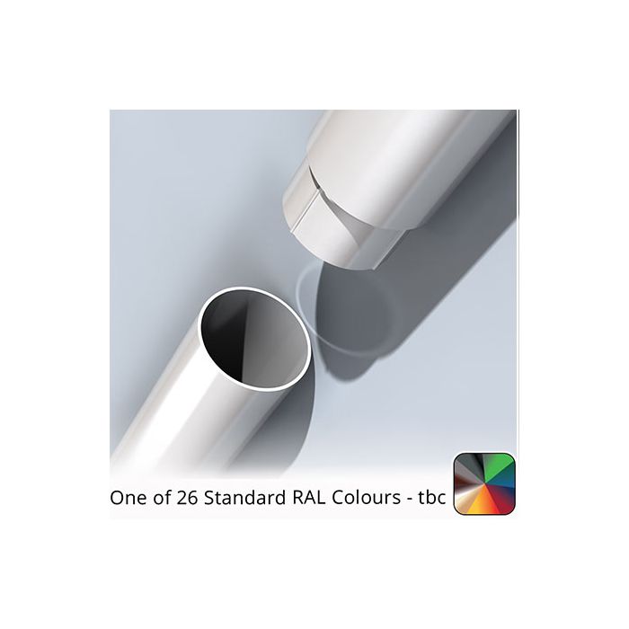 75mm (3")Flushjoint Aluminium Downpipe 1m long - One of 26 Standard Matt RAL colours TBC 