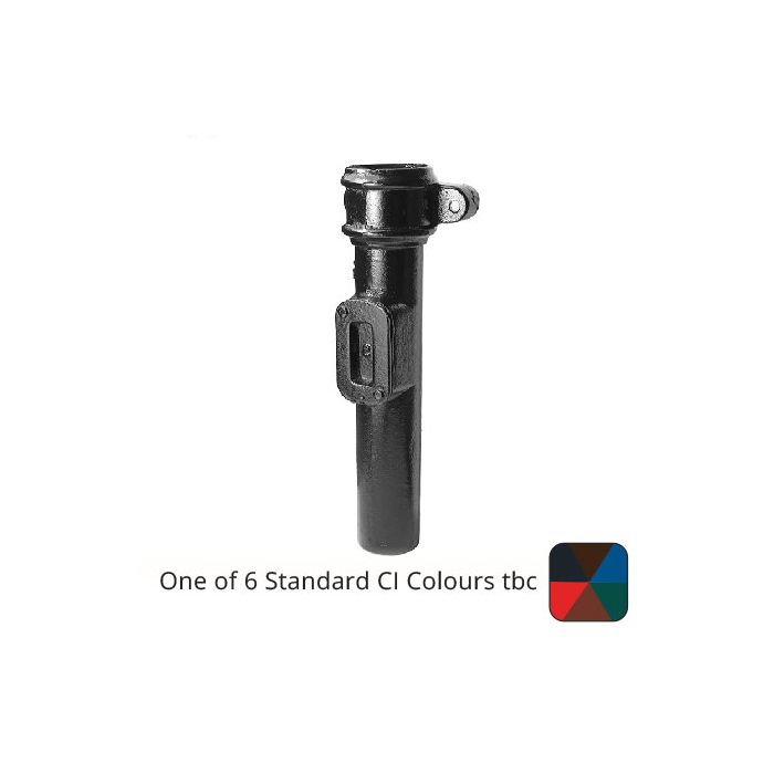 65mm (2.5") Cast Iron Access Pipe 400mm long with Ears - One of 6 CI Standard RAL Colours TBC