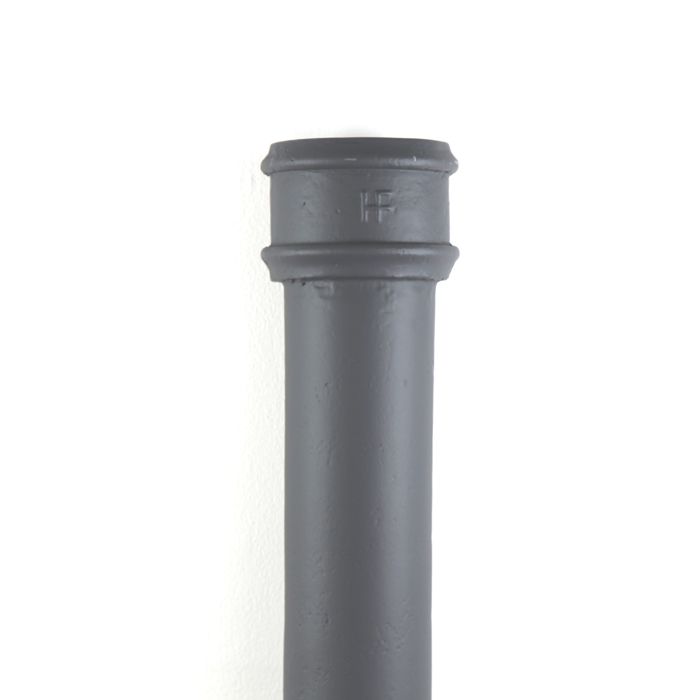 65mm (2.5") Hargreaves Foundry Cast Iron Round Downpipe without Ears - 914mm (3ft) - Primed