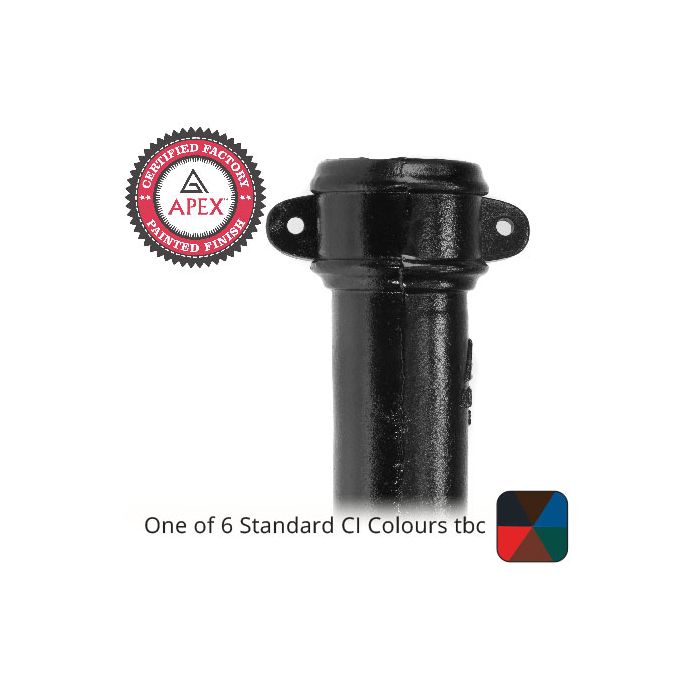 65mm (2.5") x 0.9m Cast Iron Downpipe with Ears - One of 6 CI Standard RAL Colours TBC