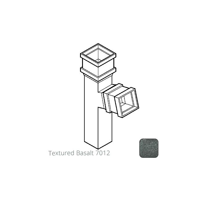 75 x 75mm (3"x3") Cast Aluminium 112 Degree Branch without Ears - Textured 7012 Basalt Grey