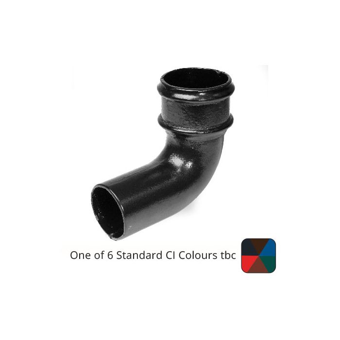75mm (3") Cast Iron 90 degree Bend without Ears - One of 6 CI Standard RAL Colours TBC

