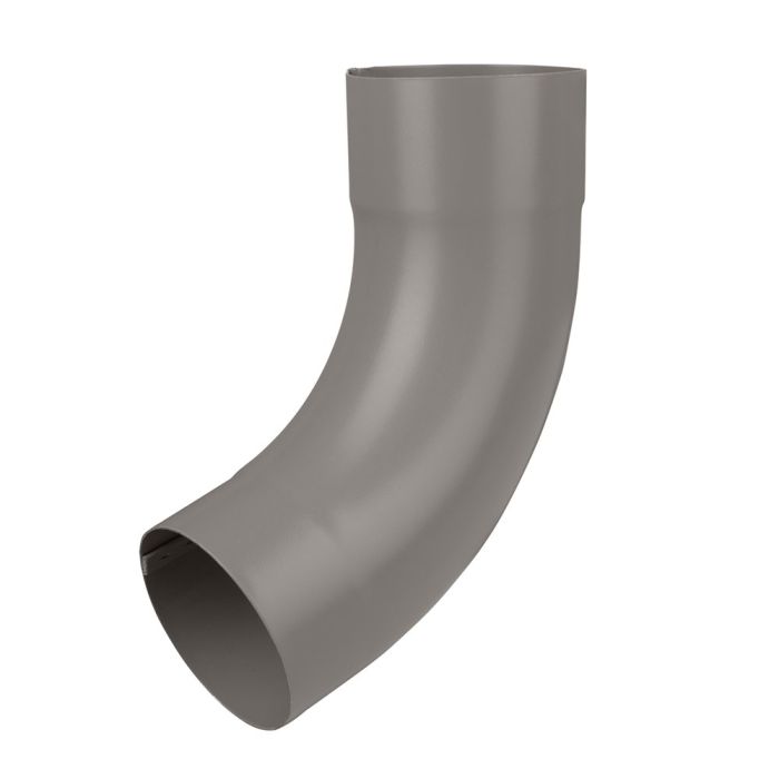 80mm Dusty Grey Galvanised Steel Downpipe 90 Degree Bend