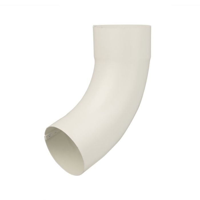 80mm Grey White Galvanised Steel Downpipe 70 degree Bend