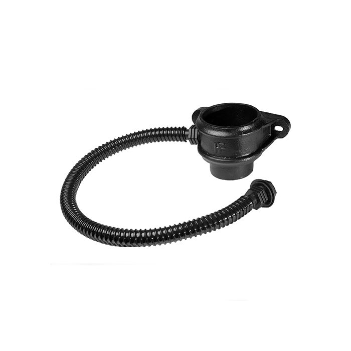 Left-hand 65mm (2.5") Cast Iron Downpipe Rainwater Divertor - Black